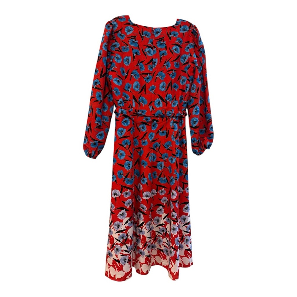 NWT Ann Taylor Petite Red Floral Dress in size 10P - Picture 6 of 10